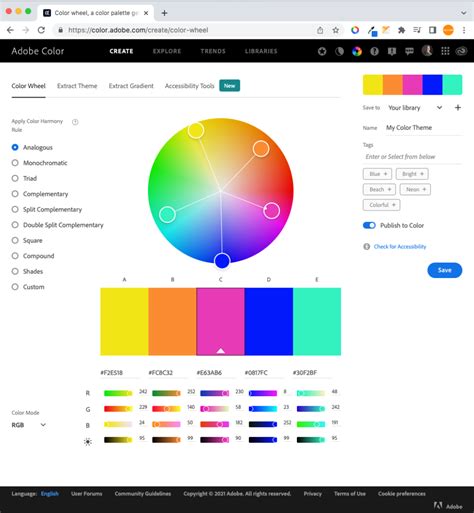 color wheel picker|Create beautiful palettes with Adobe Color.